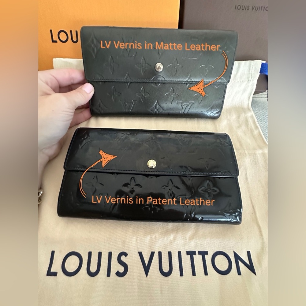 Louis Vuitton MATTE Black Vernis Long International Wallet